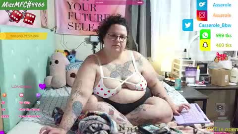 Snapshot of asserolee chatting on February 6, 2:38 am Cassie online show from February 6, 2:38 am