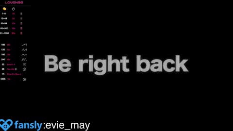 Snapshot of evie_may chatting on February 4, 12:05 am Evie online show from February 4, 12:05 am