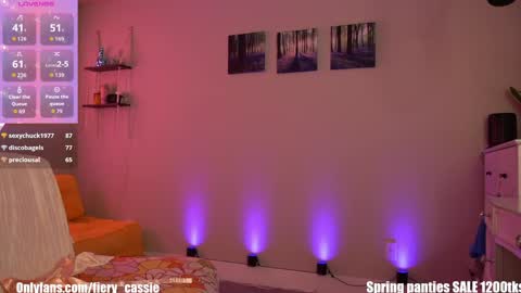 Snapshot of fiery_redhead chatting on May 15, 11:01 pm Cassie Ventura online show from May 15, 11:01 pm