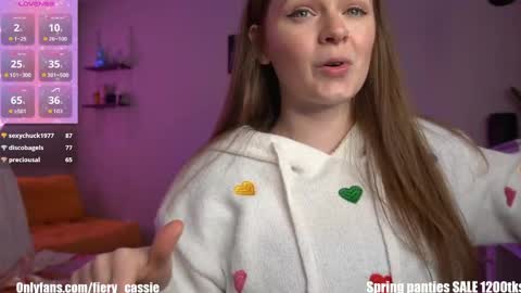 Snapshot of fiery_redhead chatting on May 15, 11:45 pm Cassie Ventura online show from May 15, 11:45 pm