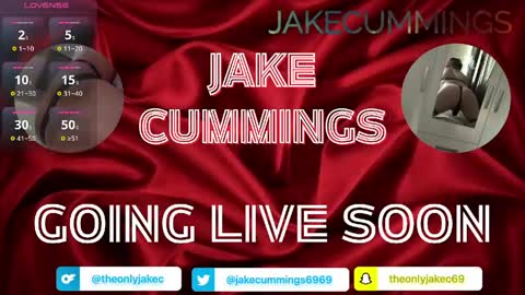 Snapshot of jakecummings69 chatting on May 23, 2:32 pm Jake Cummings online show from May 23, 2:32 pm