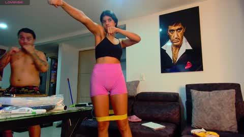 Snapshot of latin_couple77 chatting on January 22, 2:37 am Sara y Andy online show from January 22, 2:37 am