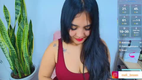 Snapshot of meli__brown chatting on April 24, 5:10 am Independent model online show from April 24, 5:10 am