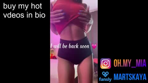 Snapshot of mia4sin chatting on July 21, 8:27 am Mia Martskaya online show from July 21, 8:27 am