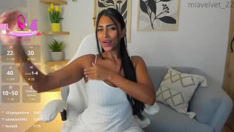 Snapshot of miavelvet_22 chatting on January 10, 5:20 am Mia Velvet online show from January 10, 5:20 am