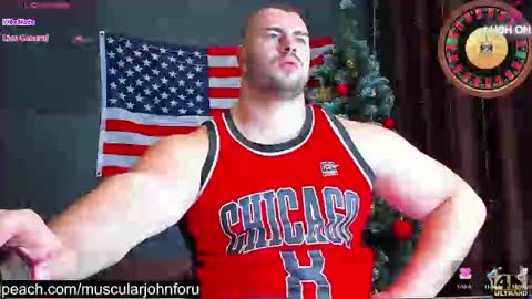 Snapshot of muscularjohnforu chatting on December 8, 7:11 pm click icon for peach online show from December 8, 7:11 pm