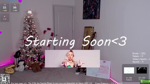 Snapshot of petitebrat chatting on December 21, 10:19 pm PiperAvery online show from December 21, 10:19 pm