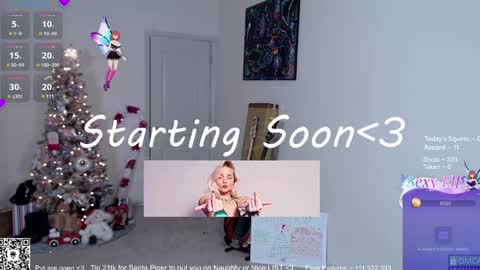 Snapshot of petitebrat chatting on December 23, 9:18 pm PiperAvery online show from December 23, 9:18 pm