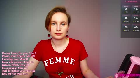 Snapshot of randycherry chatting on May 23, 4:22 pm Cherry Miss Cherry online show from May 23, 4:22 pm