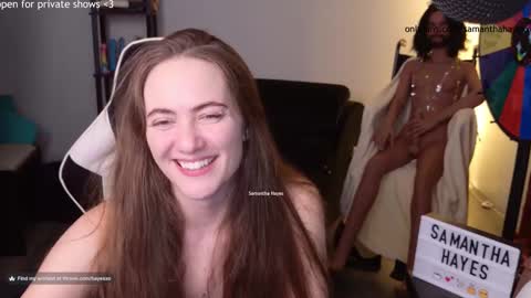 Snapshot of samanthahayesxoxo chatting on January 15, 3:00 am The Real Samantha Hayes haha online show from January 15, 3:00 am