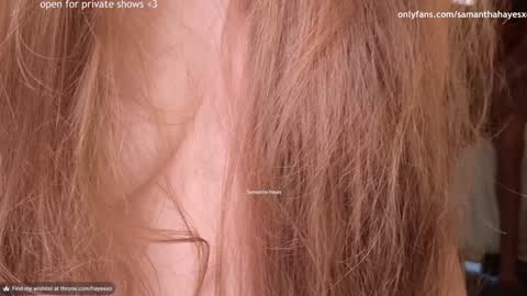 Snapshot of samanthahayesxoxo chatting on February 4, 1:56 am The Real Samantha Hayes haha online show from February 4, 1:56 am