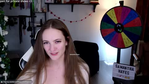 Snapshot of samanthahayesxoxo chatting on February 20, 7:01 am The Real Samantha Hayes haha online show from February 20, 7:01 am