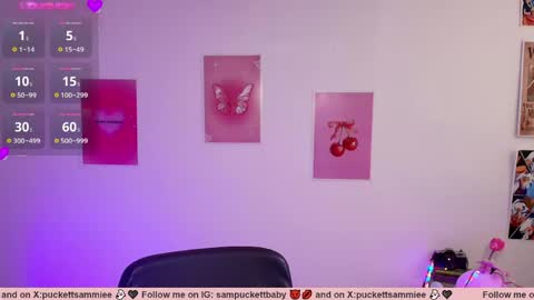 Snapshot of sampuckettbaby chatting on May 29, 3:43 pm sampuckettbaby online show from May 29, 3:43 pm