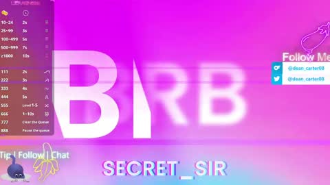 Snapshot of secret_sir chatting on June 3, 11:21 pm Dean Carter online show from June 3, 11:21 pm