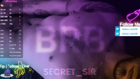 Snapshot of secret_sir chatting on June 6, 11:20 pm Dean Carter online show from June 6, 11:20 pm
