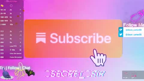Snapshot of secret_sir chatting on June 29, 10:54 pm Dean Carter online show from June 29, 10:54 pm