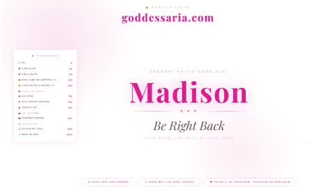 Snapshot of sissymaddieee chatting on March 8, 12:31 pm sissymaddieee online show from March 8, 12:31 pm