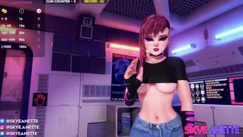 Snapshot of skyeanette chatting on January 19, 2:15 am SkyeAnette online show from January 19, 2:15 am