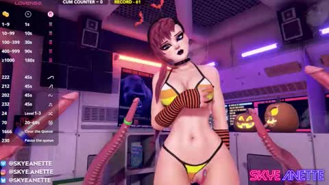 Snapshot of skyeanette chatting on October 10, 1:26 am SkyeAnette online show from October 10, 1:26 am