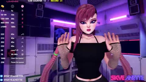 SkyeAnette online show from March 21, 1:10 am