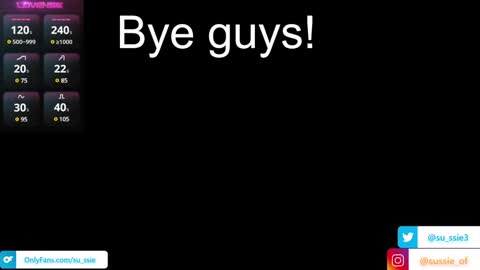 su_ssie online show from January 4, 12:59 am