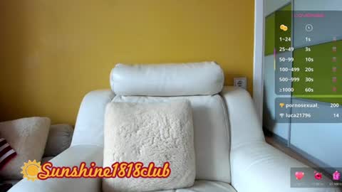 Snapshot of sunshine1818club chatting on July 7, 7:23 am Angela Sunshine1818club online show from July 7, 7:23 am