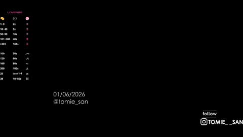 Snapshot of tomie_san chatting on June 1, 10:50 am Tomie online show from June 1, 10:50 am