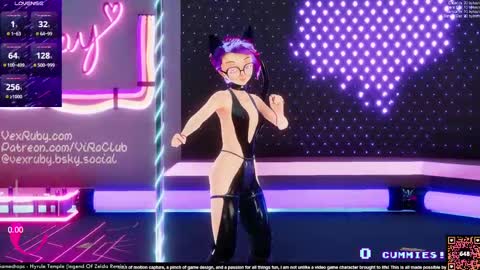 Snapshot of vexruby chatting on February 16, 1:03 am Vex Ruby online show from February 16, 1:03 am