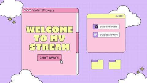 Snapshot of violetttflowers chatting on February 1, 1:59 am Violet Flowers online show from February 1, 1:59 am