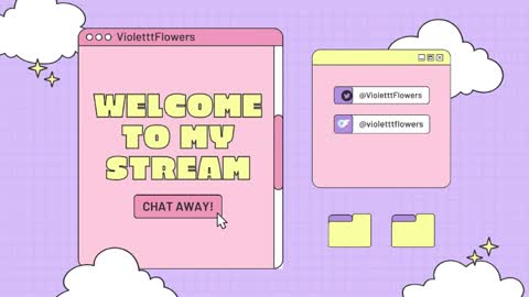 Snapshot of violetttflowers chatting on April 4, 8:06 pm Violet Flowers online show from April 4, 8:06 pm