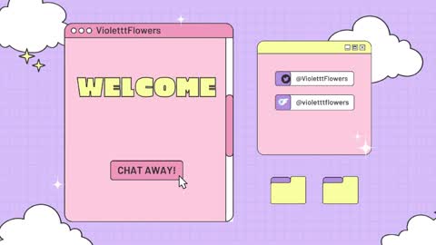 Snapshot of violetttflowers chatting on June 8, 1:28 am Violet Flowers online show from June 8, 1:28 am