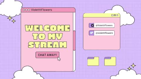 Snapshot of violetttflowers chatting on June 9, 2:01 am Violet Flowers online show from June 9, 2:01 am