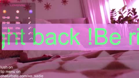 Snapshot of xo_sadie chatting on December 2, 7:03 am Xo Sadie online show from December 2, 7:03 am