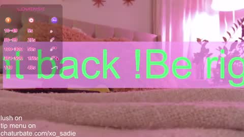 Snapshot of xo_sadie chatting on May 3, 6:19 am Xo Sadie online show from May 3, 6:19 am
