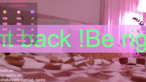 Snapshot of xo_sadie chatting on June 23, 7:17 am Xo Sadie online show from June 23, 7:17 am