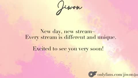 J i w o n   online show from July 5, 9:00 pm