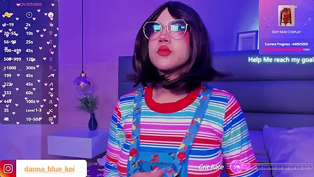 Snapshot of blue_koi chatting on January 19, 1:00 am blue koi online show from January 19, 1:00 am