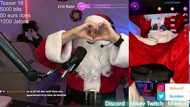 Snapshot of Mikev chatting on December 22, 7:11 pm Mikev online show from December 22, 7:11 pm