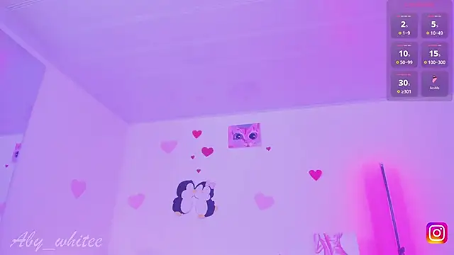 Snapshot of AbyWhitee chatting on February 23, 6:07 am AbyWhitee online show from February 23, 6:07 am