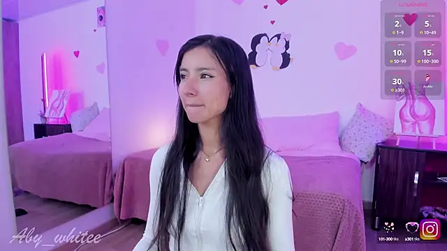 Snapshot of AbyWhitee chatting on February 25, 1:30 am AbyWhitee online show from February 25, 1:30 am