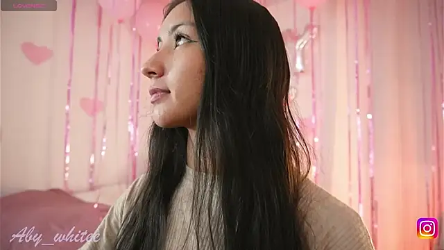 Snapshot of AbyWhitee chatting on October 17, 4:48 am AbyWhitee online show from October 17, 4:48 am