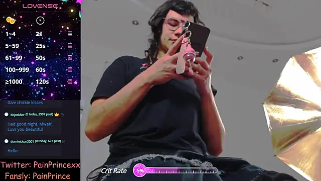 pain princee online show from December 11, 3:05 pm