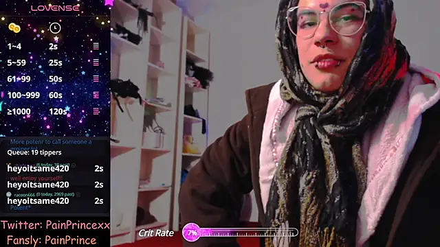 pain princee online show from December 12, 12:16 am