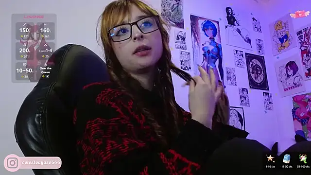 Snapshot of CelesteAyase chatting on February 20, 1:57 am CelesteAyase online show from February 20, 1:57 am