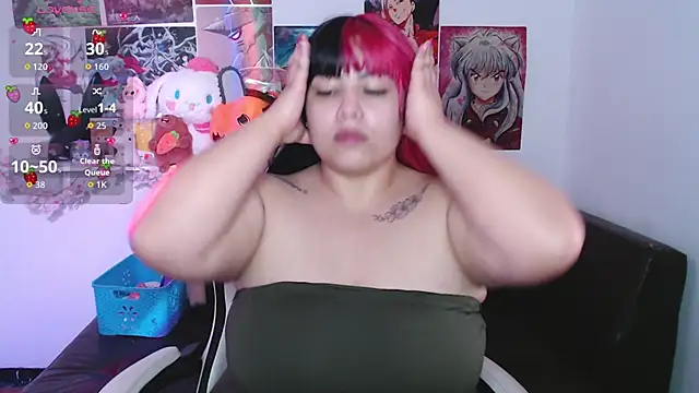 Snapshot of Pinky-Flower chatting on November 9, 3:10 pm Pinky-Flower online show from November 9, 3:10 pm