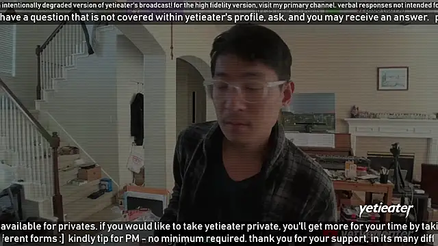 Snapshot of yetieater chatting on January 21, 8:54 pm yetieater online show from January 21, 8:54 pm