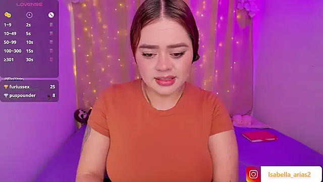 Snapshot of isabella_arias2 chatting on February 2, 9:08 am isabella arias2 online show from February 2, 9:08 am