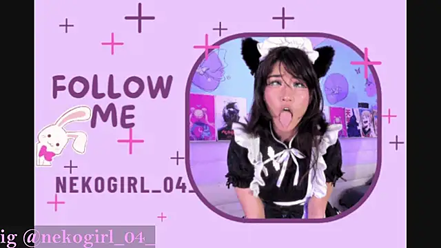 Snapshot of Nekogirl_04 chatting on April 18, 5:55 am Nekogirl 04 online show from April 18, 5:55 am