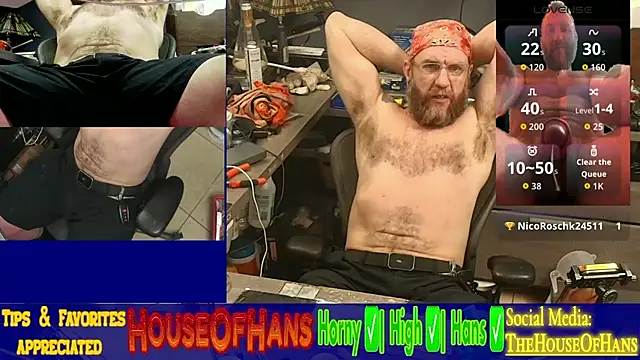 HouseOfHans online show from April 2, 1:20 pm