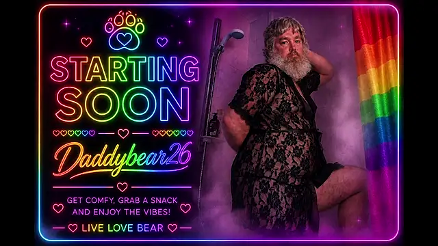 Snapshot of Daddybear26 chatting on June 18, 2:54 pm Daddybear26 online show from June 18, 2:54 pm
